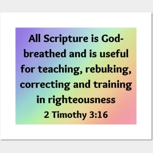 Bible Verse 2 Timothy 3:16 Posters and Art